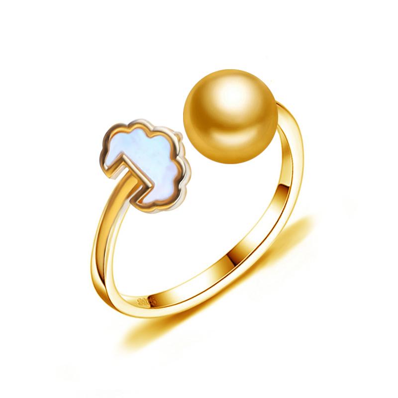 

LSOOYH модное регулируемое кольцо с пресноводным жемчугом для женщин золотого цвета кольцо в форме облака ювелирные изделия gold золотой