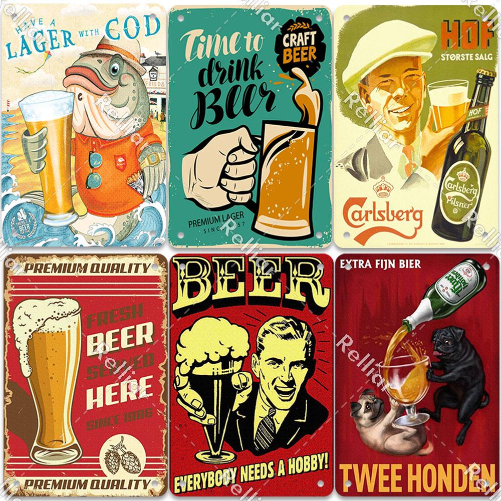 

Пиво Ретро Металлические Оловянные Знаки Таблички Животные Домашний Паб Бар Настенный Декор Винтажная Тарелка Художественный Плакат 20x30 см