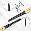 Small Gold Stick Double-Headed Eyebrow Pencil Ultra-Thin 3D Definition Lasting Non-Smudge Triangle Shape for Perfect Brows