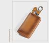 2023 Men's Genuine Leather Retro Car Key Cover, Contrast Color, Single & Double Layer Options