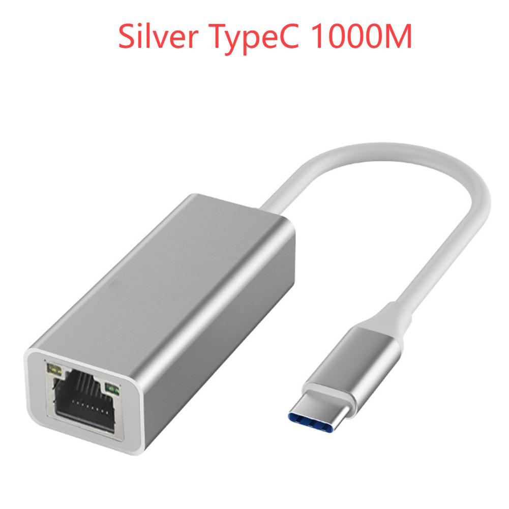 Type C USB Ethernet Adapter 1000/100Mbps USB To RJ45 Lan for Xiaomi Mi Box Nintendo Switch Network Card Laptop PC Windows