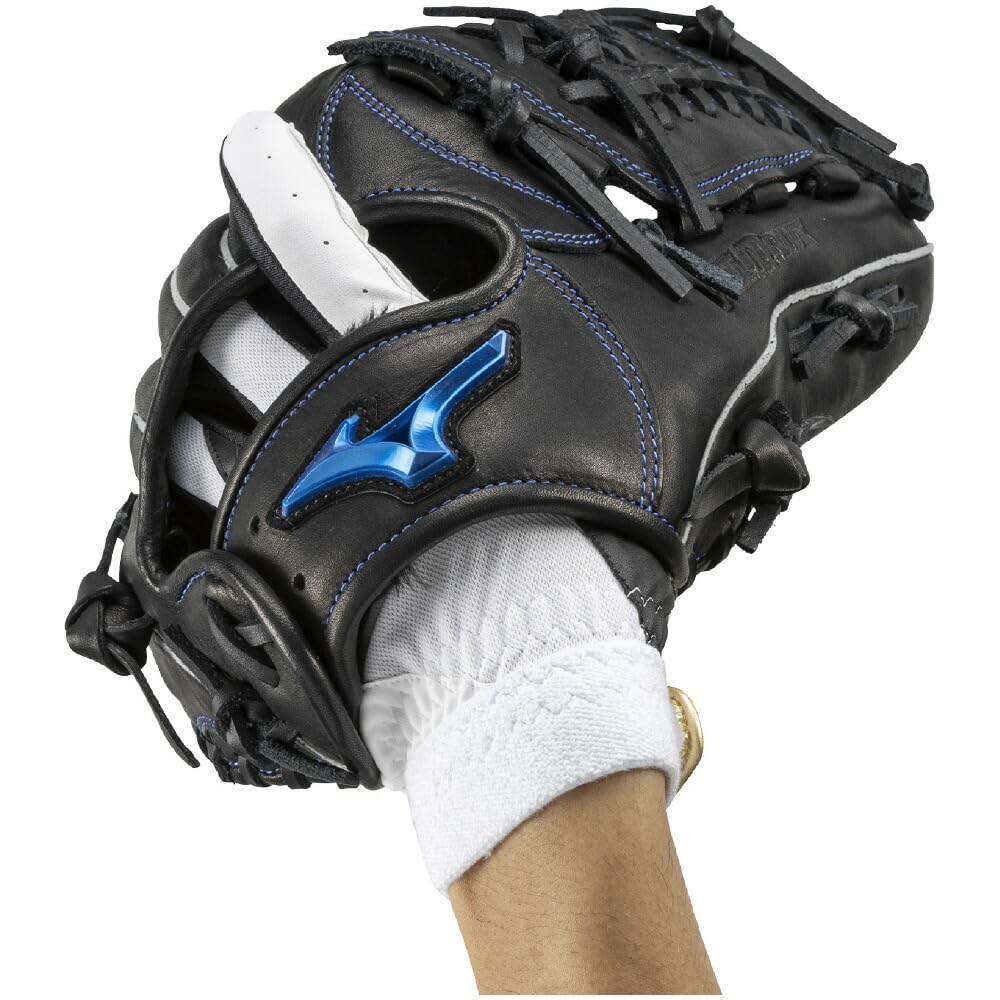 Mizuno Defensive Left Size Baseball/Softball Gloves, Hand, 1EJED330, M, White/Black/Gold
