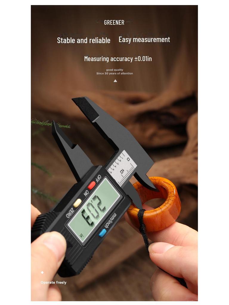 Green Forest High-Precision Electronic Vernier Caliper for Jewelry and Craft Measurements