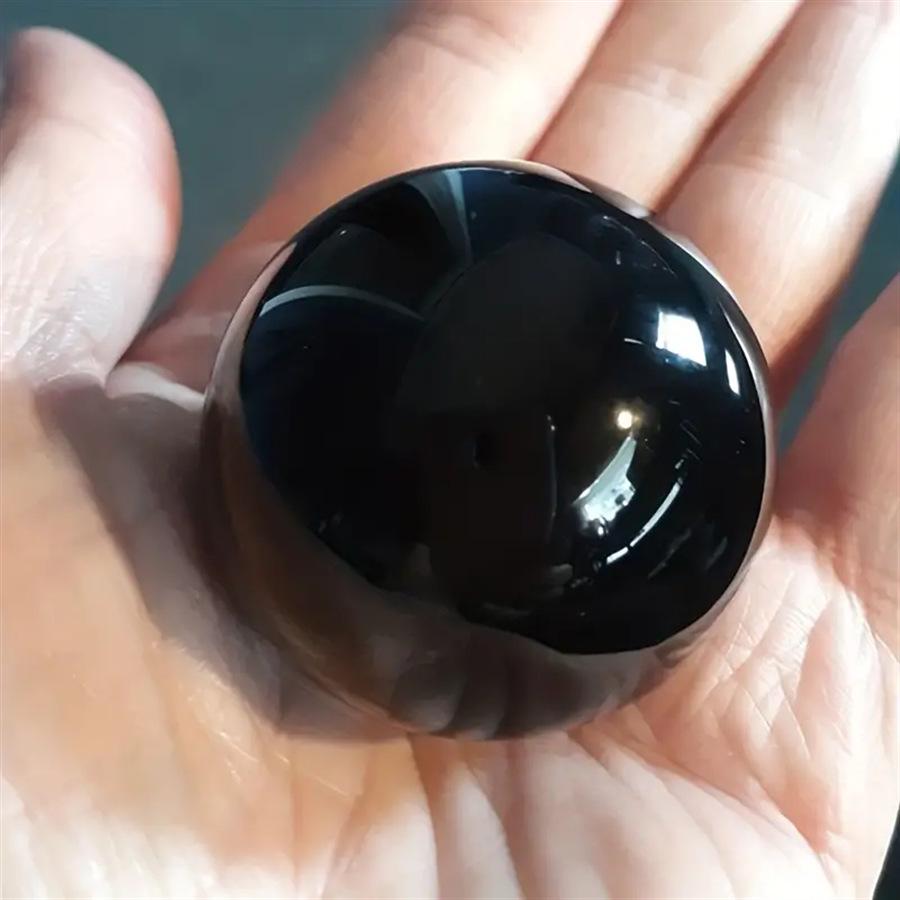 Natural Obsidian Polished Black Crystal Ball Home Decor Ornament