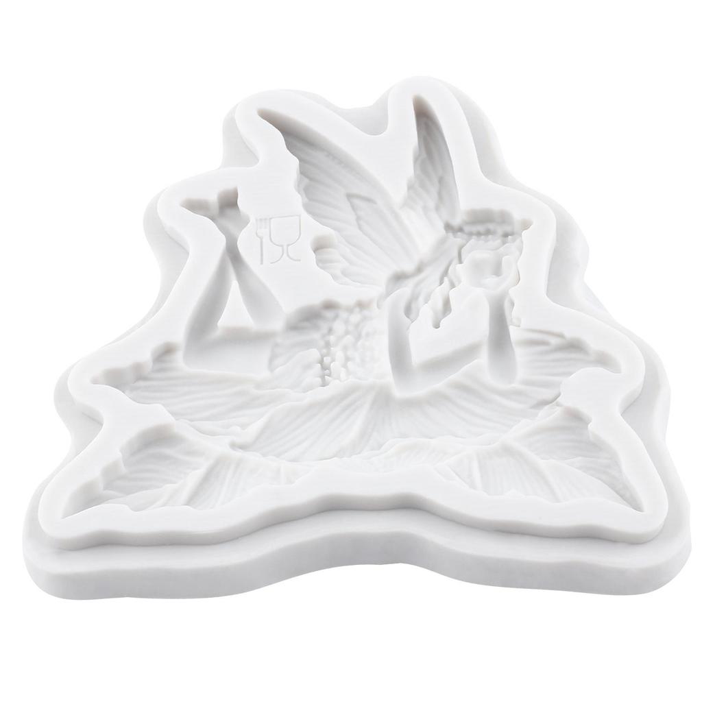 Flower Fairy Silicone Mold Butterfly Fairy Fondant Molds Cake Decorating Tools Theme Cake Dessert Decorated Chocolate Candy Mold