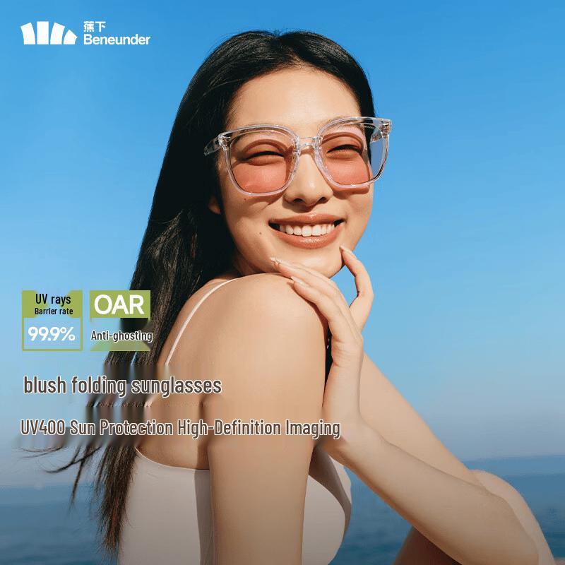 

Beneunder FD421 Foldable Square Round Sunglasses