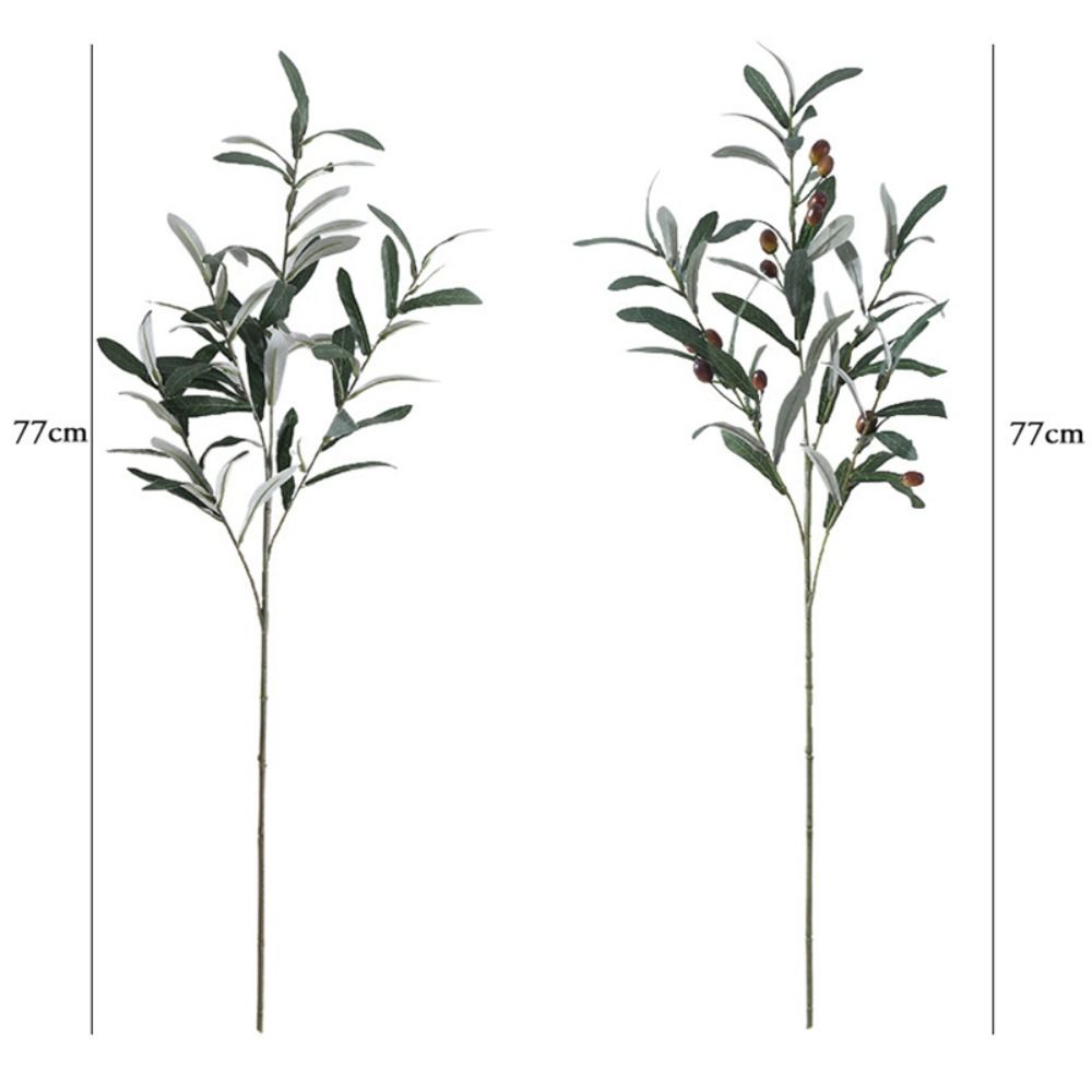 Props Vase Decoration Simulated Artificial Olive Leaf Olive Branch Floral Materials Green Plant