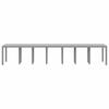 Garden Table Light Gray 400 x 100 x 73 cm Poly Rattan