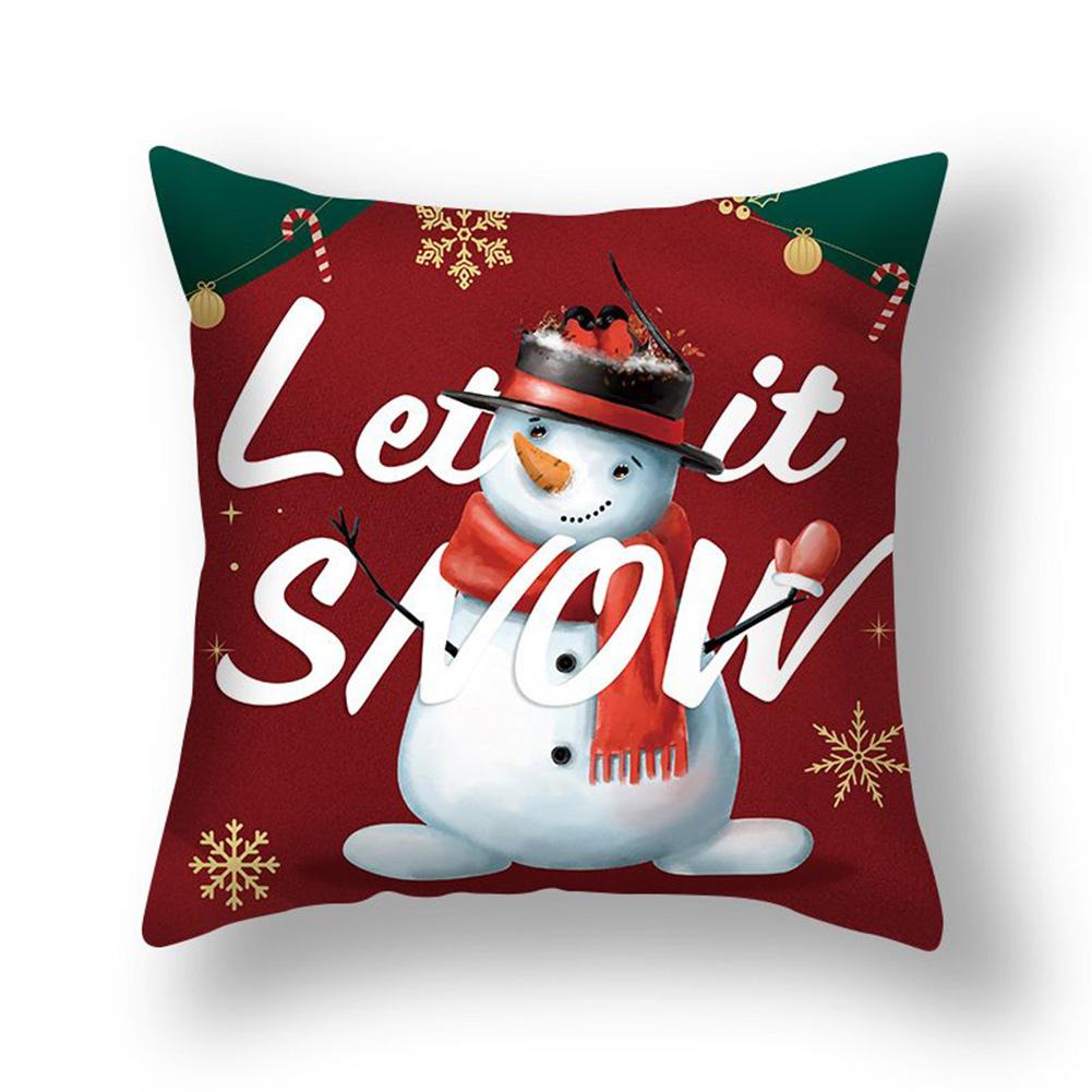 Home Christmas Cushion Cover Pillowcase Christmas Pillowcase Sofa Decorations Happy New Year Pillowcase funda de almohada