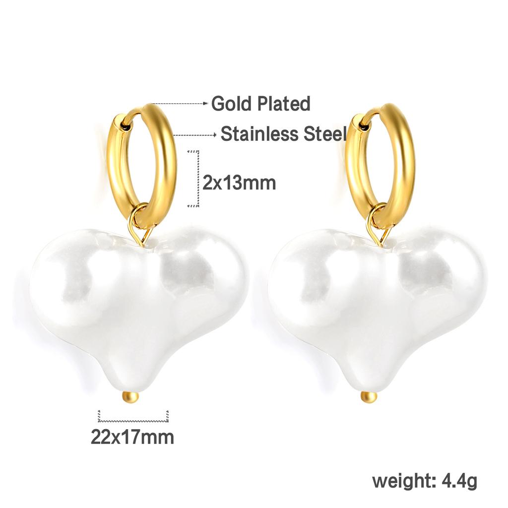 Elegant Baroque White Pearl Earrings Fashionable High-End Pearl Jewelry