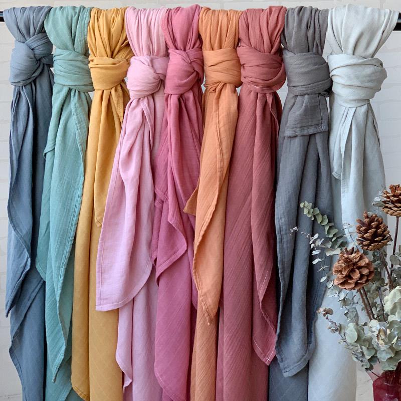 Double Layer Bamboo Cotton Muslin Swaddle Blanket for Newborns