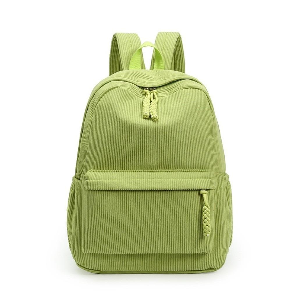 Large Capacity Corduroy Backpack Lightweight Students Daypack Students School Bag Travel