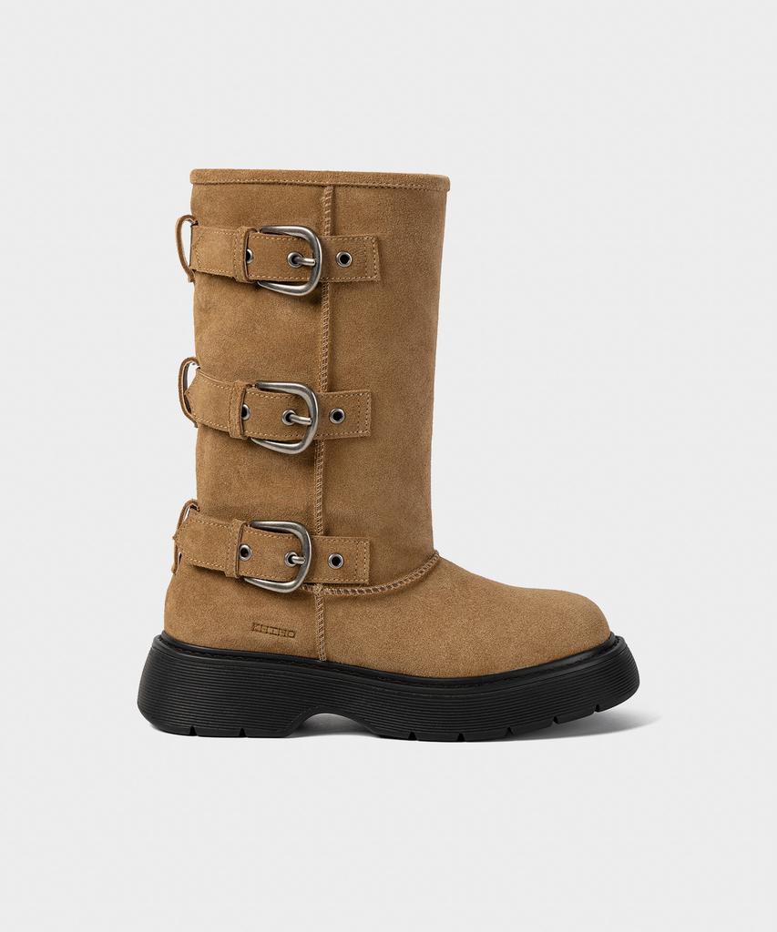 Khiho Portrel Fur Boots Beige