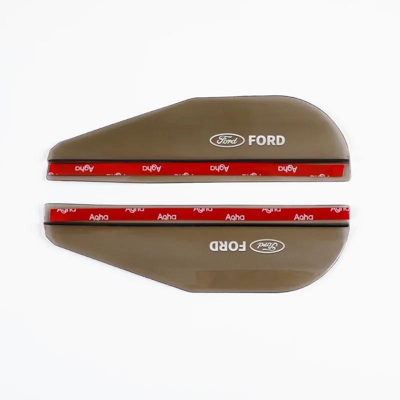 

Car Sticker 2026 2025 Hot Car Rearview Mirror Rain Eyebrow Rain Shield Shade Protector Cover for Ford Fiesta EcoSport ESCORT foc