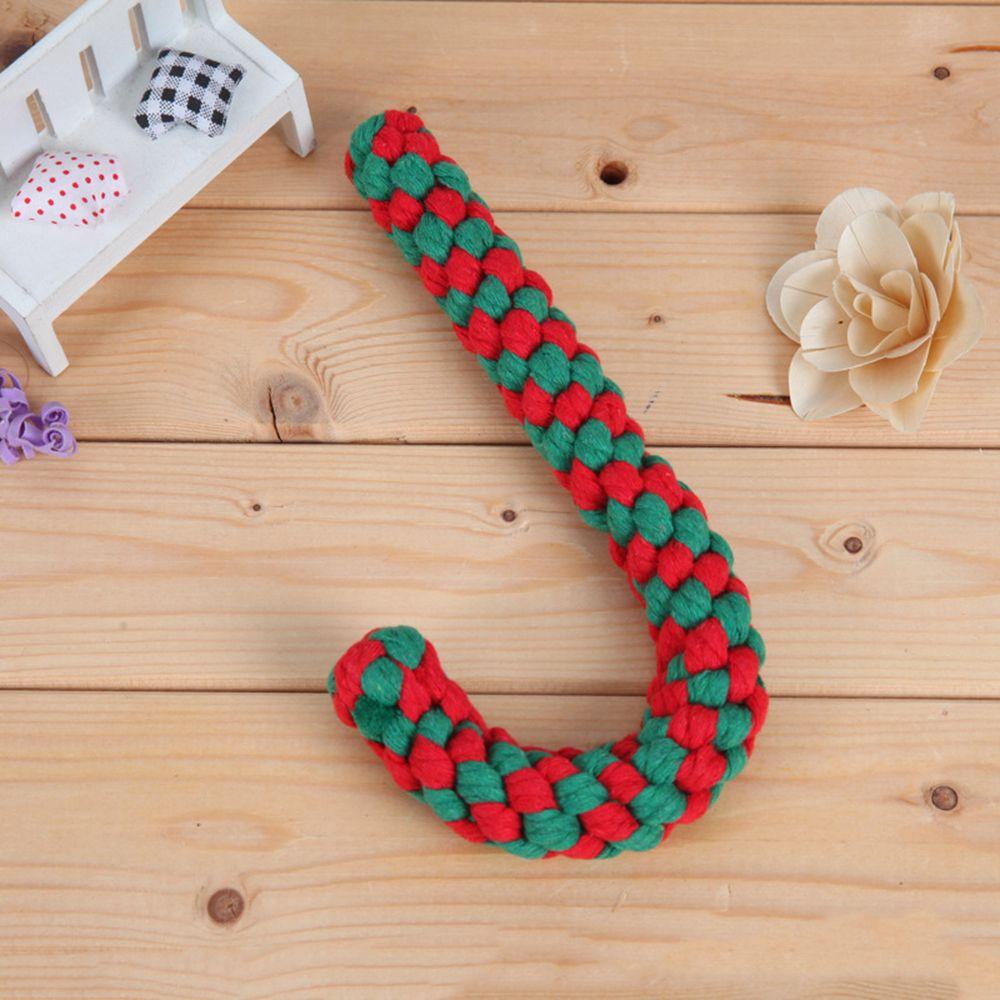 Pet Puppy Sound Interactive Cute Soft Christmas Dog Toys Candy Cane Bite Toys Chew Toy