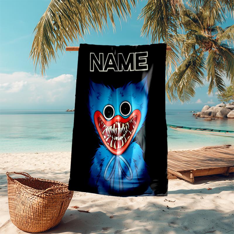 Personalized customized proof beach towel with Poppy Playtime pattern - soft, absorbent,quick-drying,perfect swimming,camping&bathing