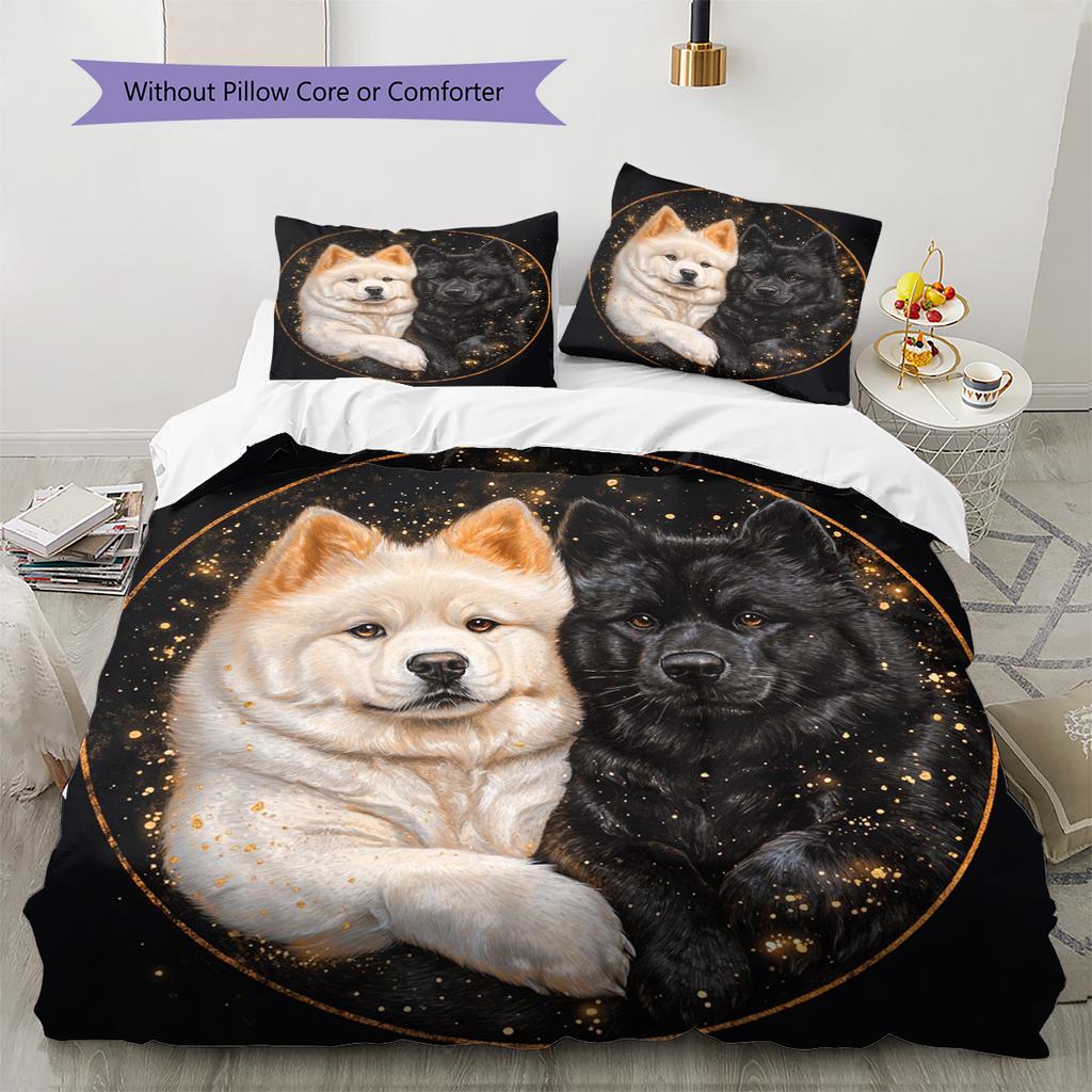 Cartoon Patroon Beddengoed Dekbed Set Dekbedovertrek Kussensloop Huisdecoratie Verjaardagscadeau (1 dekbedovertrek + 2 kussenslopen, zonder binnenkussen)