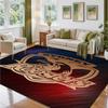 Sydney Roosters Design Crystal Velvet Rug Soft Decorative Mat for Bedroom Entrance