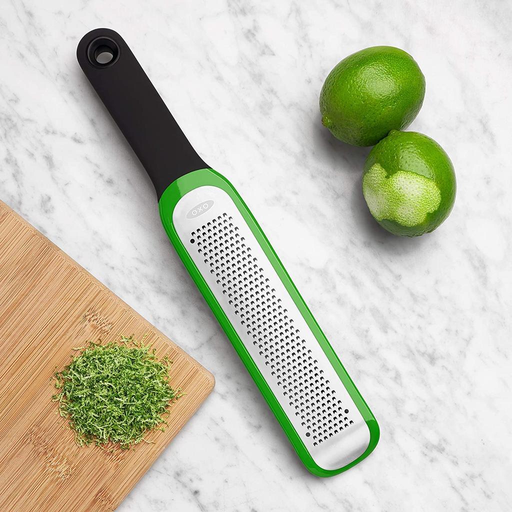 OXO Grater Etching Zester Dishwasher Dryer Compatible Green Ginger Garlic Chocolate Cheese Citrus