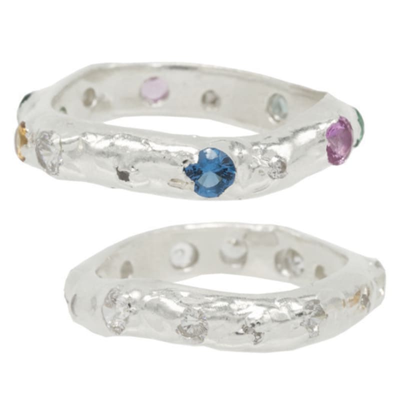 Studio Curve Wave Stone Ring