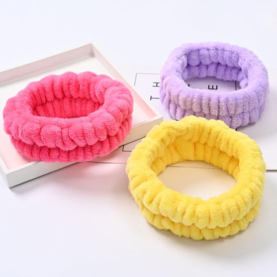 Buy 3Pcs/Set Trendy Women Hair Band Cute Soft Coral Fleece Spa Hairband