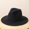 Show high-end bare top hat, women's wool, men's retro large-size jazz hat, red coffee camel, black gentleman's hat, felt hat.