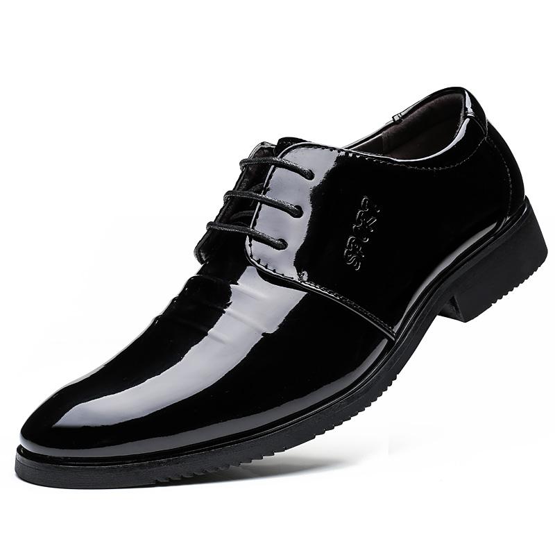 

Формальные деловые туфли в британском стиле, повседневные кожаные туфли для мужчин, черные кожаные офисные туфли JZ-8707 44 чёрный