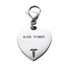 Unique Heart Shaped Id Pendant Keyring,Stainless Steel Custom Engraved Alert Alert Keychain