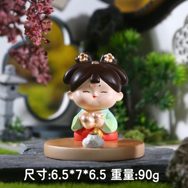 Guochao Ancient Style Tang Xiaohuan Picturesque Mobile Phone Holder Lazy Drama Chasing Artifact Desktop Small Ornament Holiday Gift
