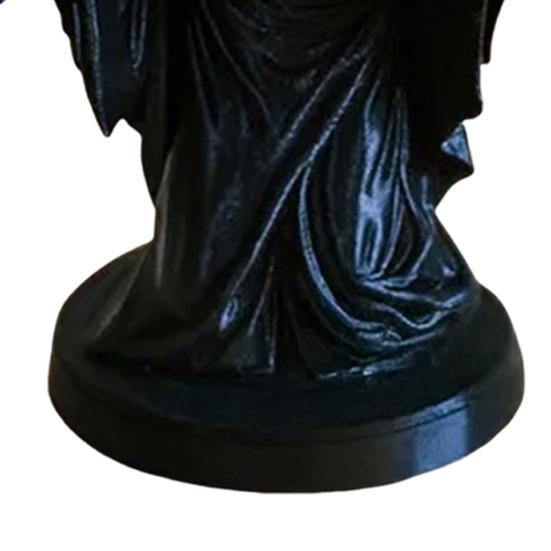 Kneeling Grim Reaper Pen Holder Halloween 3D Printed Black Robe Ghost Stationery Pencil Stand Home Office Desktop Decoration Ornament