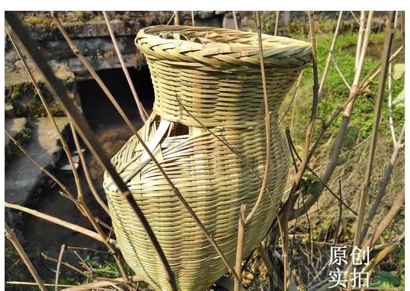 Pure Handmade Bamboo Woven Fish Basket Loach Eel Storage Basket Dance Film And Television Props Bamboo Products