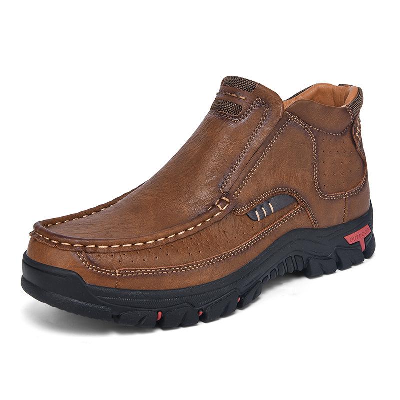 2025 Men's Large Size Outdoor Martin Leather Boots - Casual Short Style