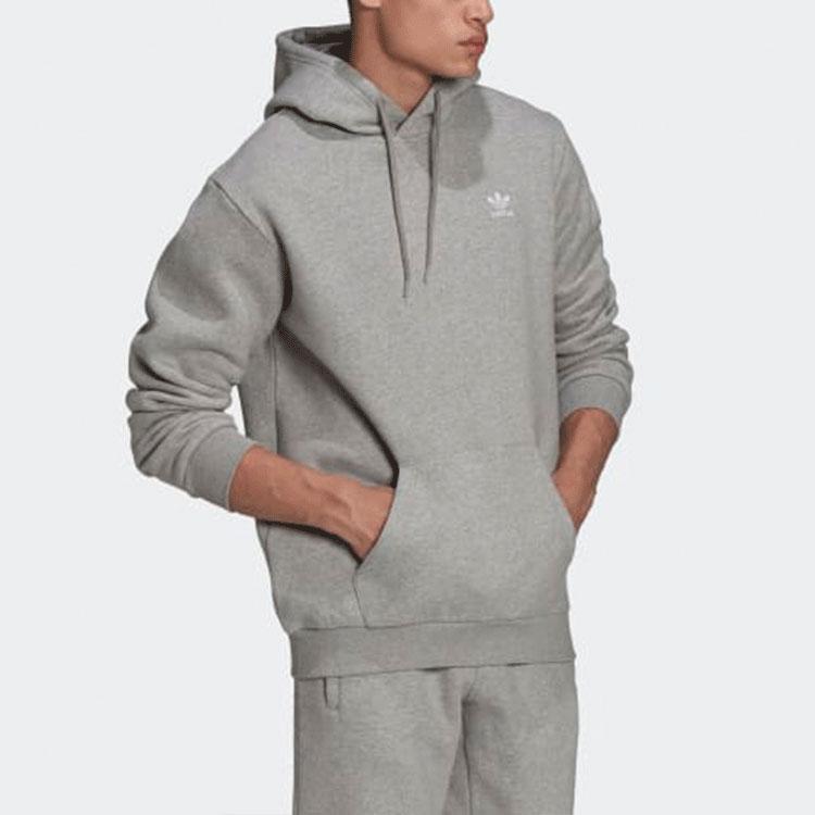 Adidas Pánská mikina s kapucí Originals Essentials Solid Fleece Šedá H34654