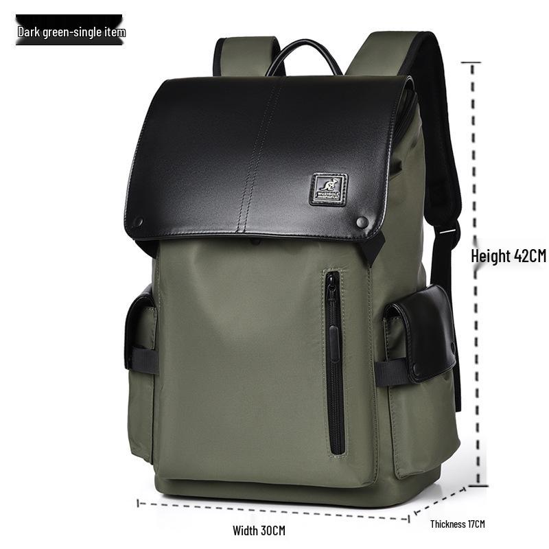 

Водонепроницаемый рюкзак унисекс: Повседневный ноутбук, для путешествий и использования на открытом воздухе темно-зеленого