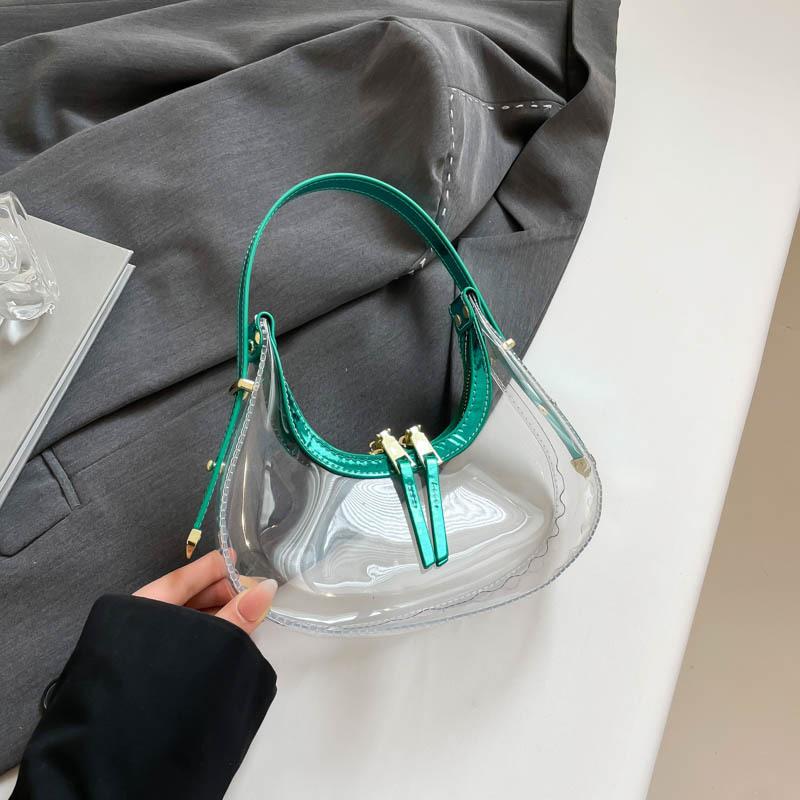 This Year's Popular Retro Bag Women's 2025 New Trendy Fashion Shoulder Underarm Bag Transparent Jelly Underarm Bag
