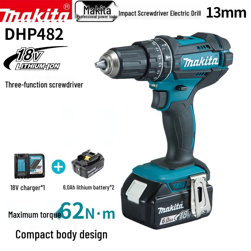 

Makita DHP482 18В Акумуляторний ударний дриль-шуруповерт ПЗУ CN (адаптер в комплекті)