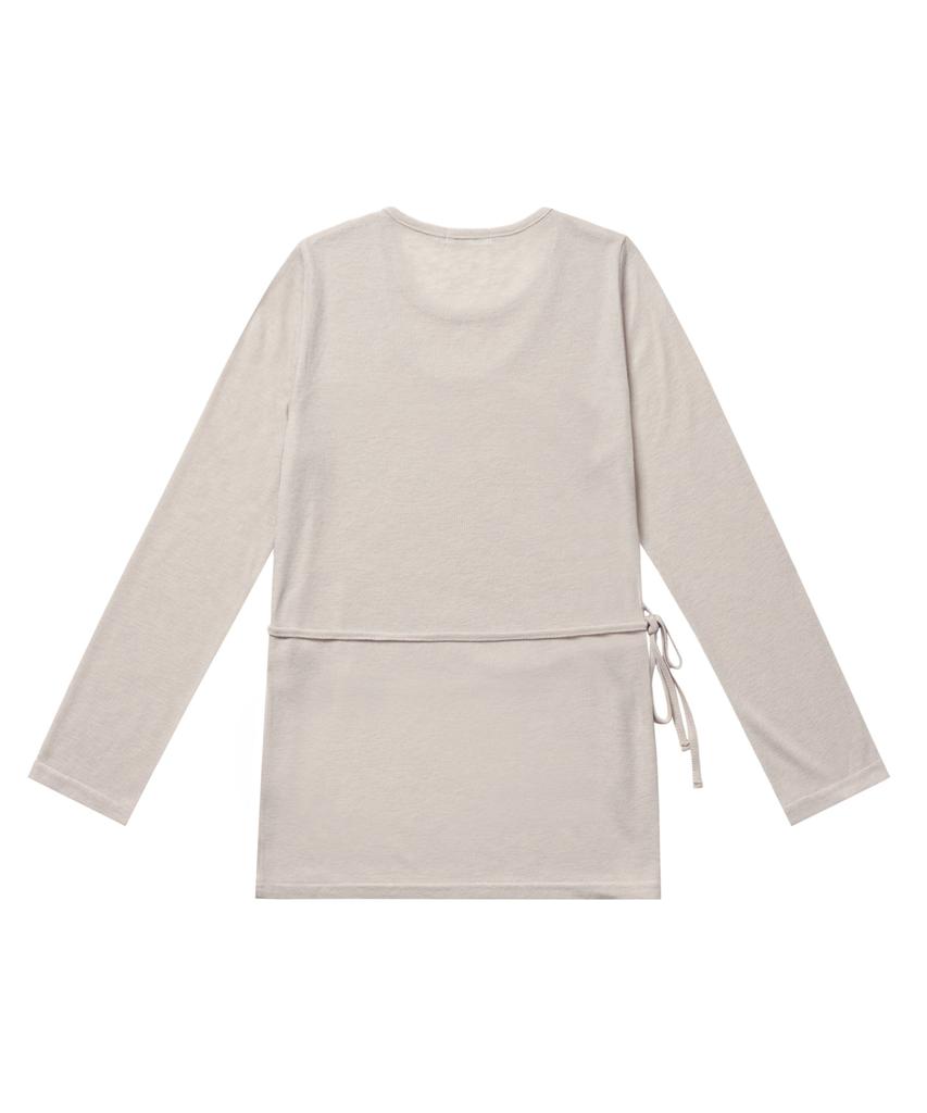 HYEYEONG KIM Double Layered Side Slit Top - Beige