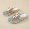 Fashion 2025 Summer New Mesh Breathable Cool Slippers New Women Fashion Thick Sole Height Increasing Half Drag Shoes Comfortable Sandals