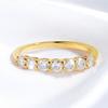 Smyoue 0.7CT 3mm Edelstein Moissanit Ringe für Damen S925 Silber Passender Hochzeit Diamanten Band Stapelring Weißgold Geschenk