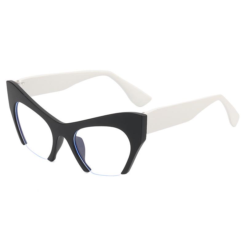 Trendy Cat Eye Anti-Blue Light Irregular Eyeglasses: European & American Fashion Style