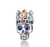 Halloween Copper Skull Charm Luminous Pumpkin Ghost Clown Bead Pendant Ring Necklace Bracelet Diy Jewelry Gift