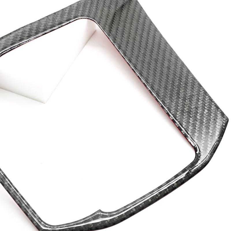 Fibra de Carbono Real Estilo Carro Cobertura do Painel da Alavanca de Câmbio Guarnição Decorativa APENAS Para Mazda CX-5 CX5 CX 5 2017 2018