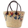 Women Shoulder Bag for Summer Straw Bag Woven Holiday Beach Bag Simple Embroidered Handbag Large
