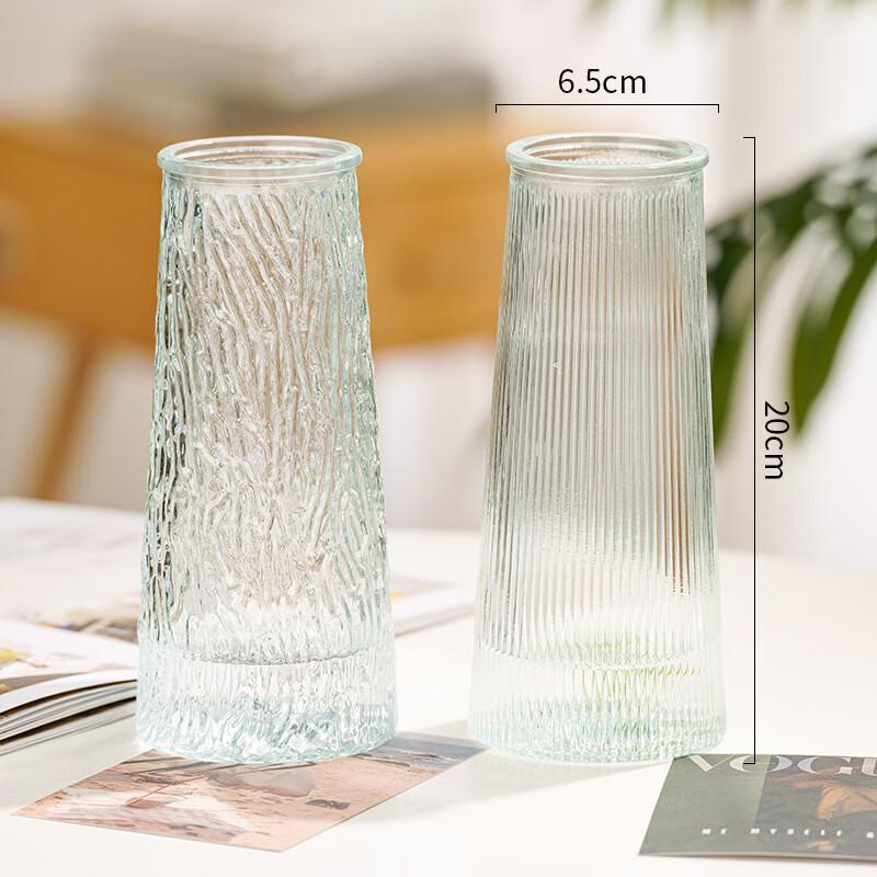 JINGRUIXIANG Szklany Wazon Hydroponiczny dla Bambusa Szczęścia i Kwiatów