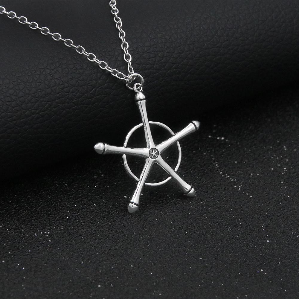 Anime Pendant Bleach Necklace With Silver Metal Chain For Cosplay Fans Gift