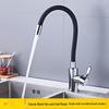 TLXT Brushed Black Wall-Mounted Kitchen Faucet