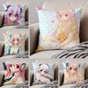sSuper Sonico Pillow Anime Character Cushion Cover Throw Pillow Cover Hidden Button Durable Polyester Chair Cushion