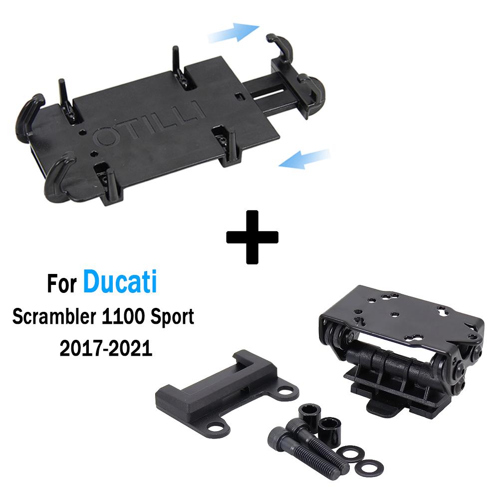 New Black For Ducati Scrambler 1100 Sport Motorcycle Stand Holder Phone Mobile Phone GPS Navigation Plate Bracket 2017-2021 2020