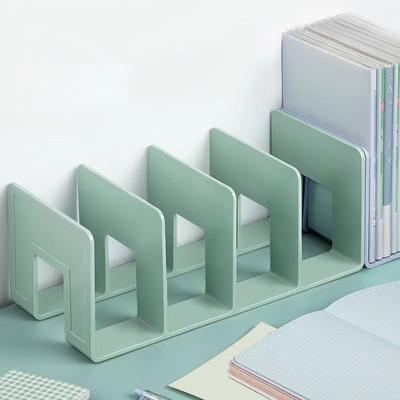 Masa Boodend Depolama Düzenleyici Kitap Destek Standı 4 Dikey Bölmeli Plastik Dosya Sıralama Rafı Kitap Dergileri için