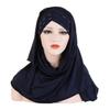 Sofort-Hijab Jersey-Hijabs Für Frauen Kreuz Stirn Pailletten-Turban Muslimische Frauen Hijab-Schal Türkischer Baumwoll-Hijab Für Frauen